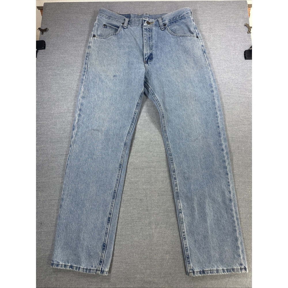 Wrangler Jeans 32x31 Men's Light Wash Relaxed Straight Leg Denim 90s Y2K Style
